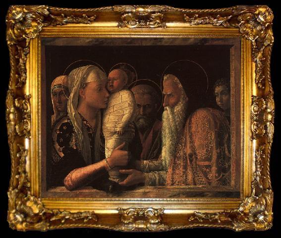 framed  Andrea Mantegna Presentation at the Temple, ta009-2